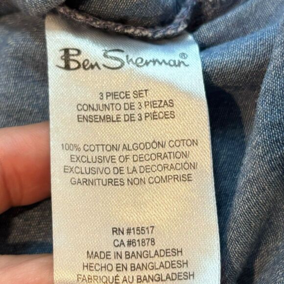 The Original Ben Sherman Denim Button Down Short Sleeve Shirt Size 5 - Picture 4 of 5